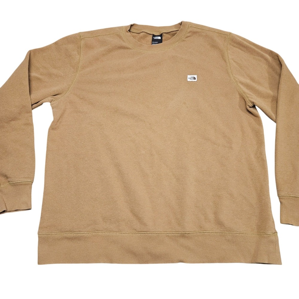The North Face Sweatshirt Mens XL Brown Crewneck Fleece Pullover Outdoor Casual